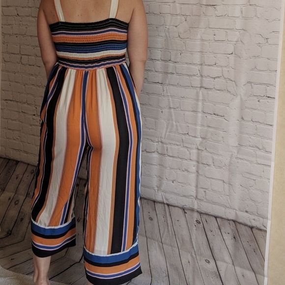 Striped tank jumpsuit - Picture 3 of 9